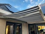 Terrasscherm 450 en 3 zonneschermen elektrisch, Ophalen, Zo goed als nieuw, Knikarmscherm, Elektrisch