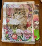 Diamond Painting poes kat 30x40 rond Nieuw, Hobby en Vrije tijd, Ophalen of Verzenden, Nieuw, Knutselwerk