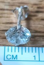 925 zilveren enkele oorbel met grote kristal steen, Ophalen of Verzenden, Nieuw, Zilver