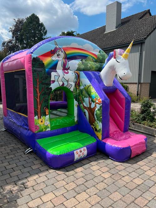 Unicorn springkussen te huur!, Hobby en Vrije tijd, Feestartikelen | Verhuur, Zo goed als nieuw, Ophalen