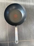 Tefal ecodesign wokpan, Huis en Inrichting, Keuken | Potten en Pannen, Gebruikt, Inductieplaat, Ophalen of Verzenden, Rvs