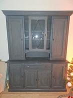 Zwarte buffetkast in 2 delen - 163x53x203 cm, Huis en Inrichting, Kasten | Buffetkasten, Ophalen, Gebruikt, 50 tot 75 cm, 200 cm of meer
