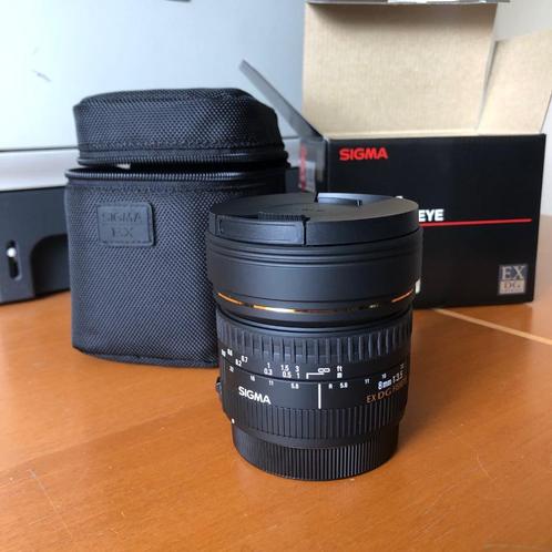 Sigma 8mm f/3.5 EX DG Fisheye Canon, Audio, Tv en Foto, Fotografie | Lenzen en Objectieven, Nieuw, Groothoek Fisheye-lens, Ophalen