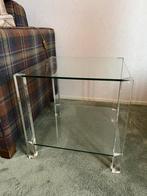 Bor design salontafel (2x, prijs per stuk), Ophalen, Zo goed als nieuw, Glas, 45 tot 60 cm