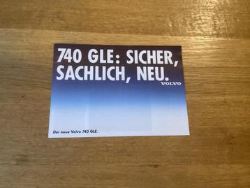 Volvo 740 GLE Brochure - 1984 Duits beschikbaar voor biedingen