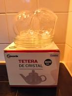 Glazen theepot met glazen kopjes en schotels, Ophalen