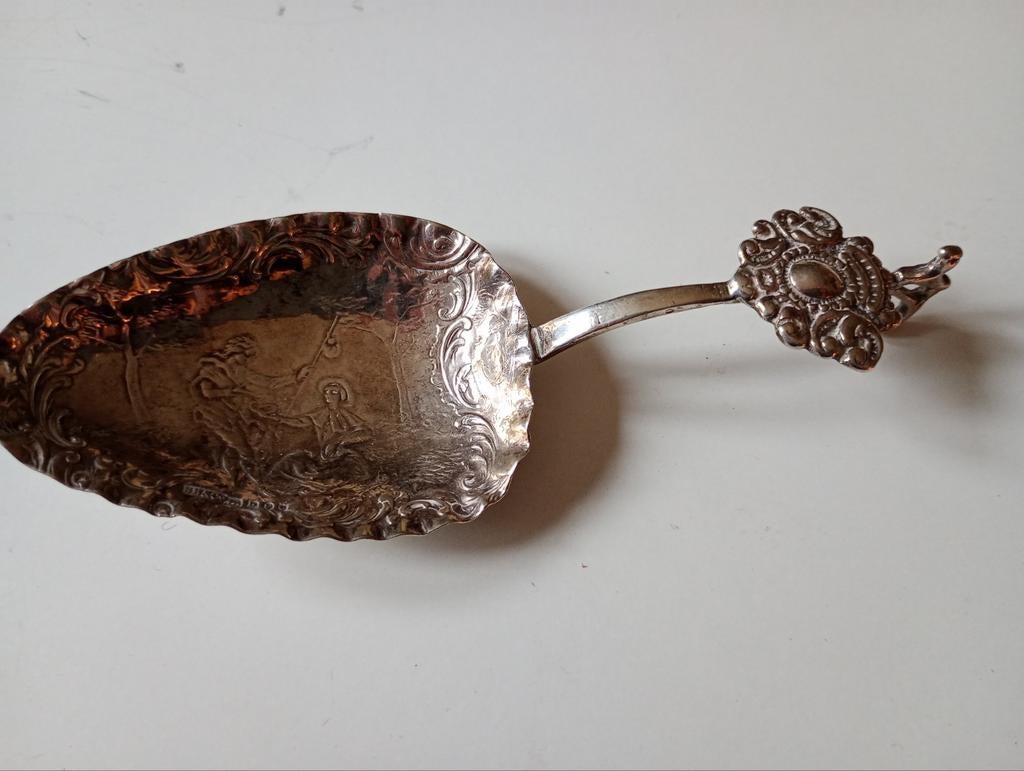 Antiek Zilver Roomlepel, Antiek en Kunst, Ophalen of Verzenden, Zilver