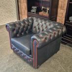Chesterfield Brighton fauteuil - Zwart/Rood, Antiek en Kunst, Antiek | Meubels | Stoelen en Banken, Ophalen