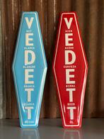 Vedett emaille reclamebord rood en blaue, Ophalen of Verzenden, Gebruikt, Reclamebord