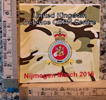 Sticker Nijmegense vierdaagse United Kingdom Defence  2016 beschikbaar voor biedingen