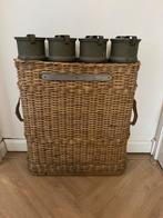 Artillerie draagmand, Huis en Inrichting, Woonaccessoires | Schalen en Manden, Ophalen, Zo goed als nieuw, Rechthoekig, Riet