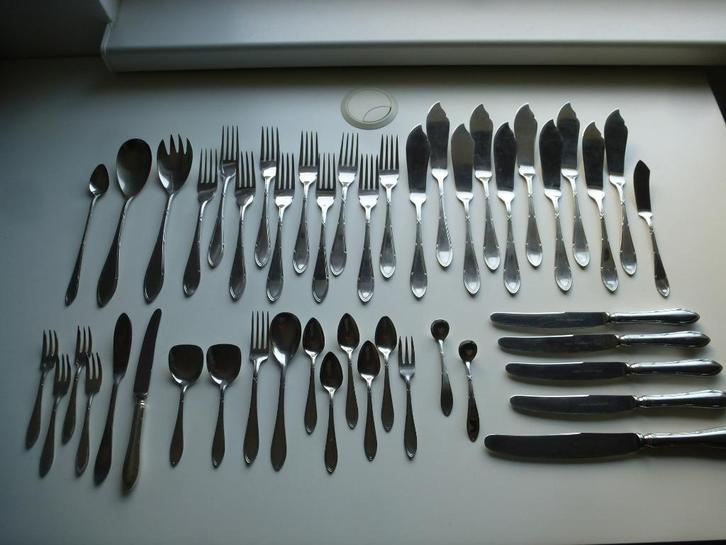 Gero Zilmeta 625 Kruisband cassette aanv. fruitmesjes etc et, Antiek en Kunst, Antiek | Servies los, Ophalen of Verzenden