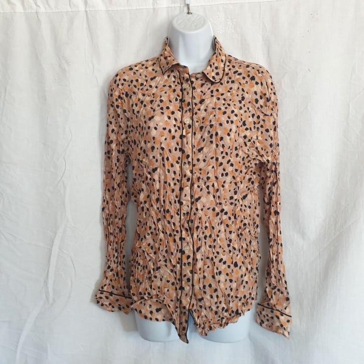 Grappige blouse. Mt S Merk Cakewalk Junkie, Kleding | Dames, Blouses en Tunieken, Zo goed als nieuw, Maat 36 (S), Bruin, Ophalen of Verzenden