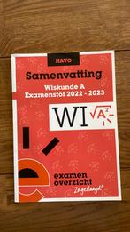 ExamenOverzicht - Samenvatting Examenstof Wiskunde A HAVO, Nederlands, Ophalen of Verzenden, Zo goed als nieuw, ExamenOverzicht