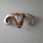 Wanddecoratie schedel van hout 49x22 cm, Ophalen of Verzenden