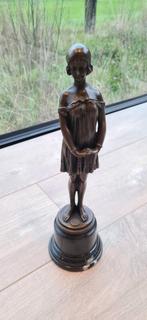 Bronzen beeld "L'innocence" van D.H. Chiparus gesign - 36 cm, Ophalen of Verzenden, Brons