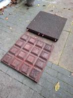 Partij rubberen tegels 50x50, Doe-het-zelf en Verbouw, Ophalen, Gebruikt, 40 tot 60 cm, 10 m² of meer