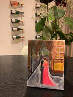 Night Out - schilderij van krijt., Antiek en Kunst, Ophalen of Verzenden