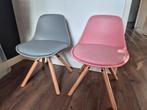 2x nous Kinderstoel Woody Roze/Grijs, Ophalen, Overige kleuren, Twee