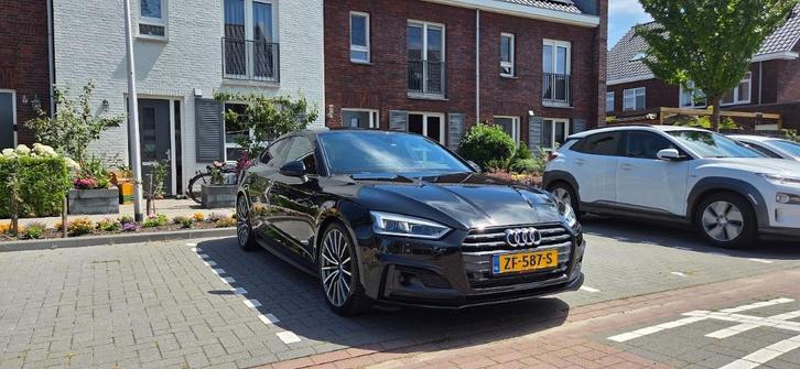 Audi A5 40 Tfsi 190pk S Tronic 2019 Zwart 3x Sline Blackline, Auto's, Audi, Particulier, A5, ABS, Achteruitrijcamera, Adaptieve lichten