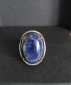 Vintage zilveren ring, Sieraden, Tassen en Uiterlijk, Ringen, 18 tot 19, Gebruikt, Blauw, Ophalen of Verzenden