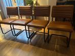 Eetkamerstoelen gratis af te halen, Huis en Inrichting, Stoelen, Ophalen, Gebruikt, Bruin, Leer