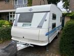 Hobby 495 UK stapelbed , vastbed en treinzit, Caravans en Kamperen, Vast bed, Hobby, Luifel, Treinzit