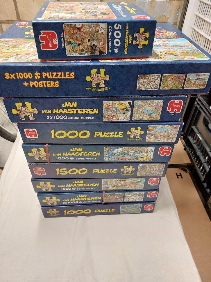 17 Jan van Haasteren Puzzels plus 5 extra puzzels in 1koop, Hobby en Vrije tijd, Denksport en Puzzels, Gebruikt, Legpuzzel, 500 t/m 1500 stukjes