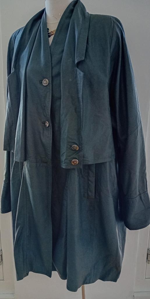 Stoere leren jas in maat XL/XXL, Kleding | Dames, Grote Maten, Zo goed als nieuw, Jas of Mantel, Zwart, Ophalen of Verzenden