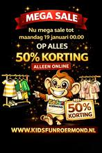 Mega Sale bij KidsFun Roermond! 50% korting!, Kinderen en Baby's, Babykleding | Overige, Ophalen of Verzenden, Nieuw