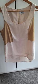 Mooie top beige met goud 36, Kleding | Dames, Beige, Ophalen of Verzenden, Zo goed als nieuw, Korte mouw