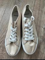 Manfield Sneakers Creme Beige Glitter - Zo Goed Als Nieuw, Verzenden, Beige, Manfield, Sneakers of Gympen