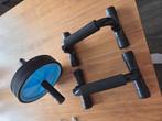Buikspierwiel en opdruksteunen, Sport en Fitness, Ophalen of Verzenden, Zo goed als nieuw