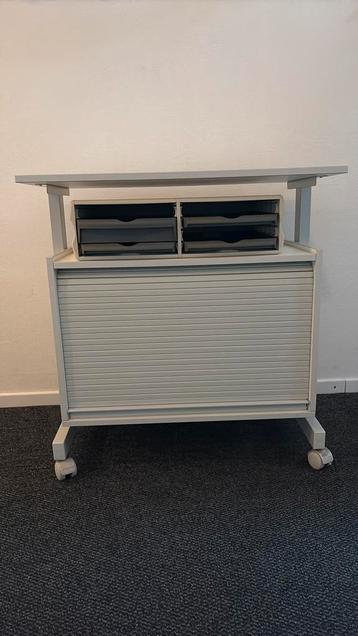 Printer tafel/ kast op wielen beschikbaar voor biedingen