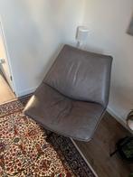 Lederen fauteuil donkergrijs/olifantgrijs - zgan, Huis en Inrichting, Stoelen, Ophalen of Verzenden, Zo goed als nieuw, Eén, Stof