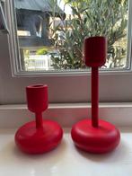 Iitala kandelaars Nappula, Overige materialen, Ophalen of Verzenden, Zo goed als nieuw, Rood