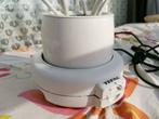 Elec.fondue set 6 personen tefal type 651, 800w, creme wit., Ophalen, Gebruikt