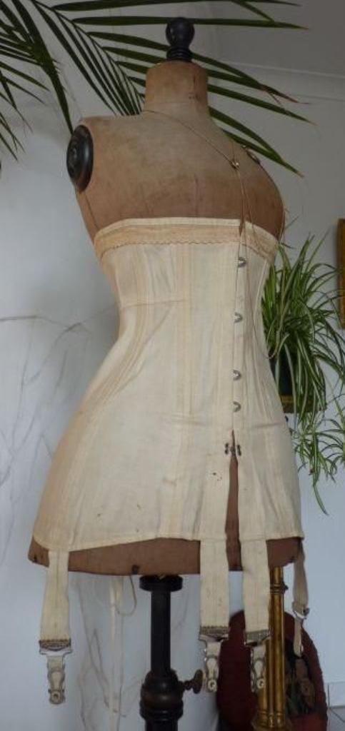 Antieke Victoriaanse  Corset met Jarretels, Antiek en Kunst, Antiek | Kleding en Accessoires, Dames, Ophalen of Verzenden