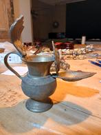 Oud bronzen Tibetaans olielampje 17x18 cm, Ophalen of Verzenden