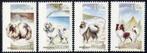 Nederlandse antillen nvph nrs. 1030/1033 Honden zegels 1993, Postzegels en Munten, Postzegels | Nederlandse Antillen en Aruba