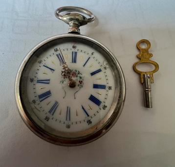 zakhorloge Relogio de bolso com mostrador coloido de chave beschikbaar voor biedingen