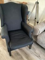 2 zwarte fauteuls, Huis en Inrichting, Fauteuils, Ophalen, Gebruikt, Minder dan 75 cm, 75 tot 100 cm