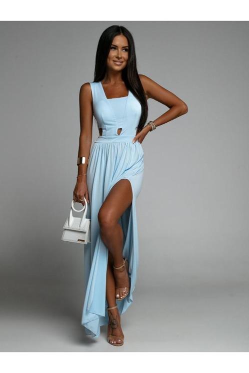 Lichte blauwe maxi-jurk, Kleding | Dames, Jurken, Nieuw, Blauw, Onder de knie, Verzenden