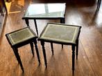 Bijzet tafeltjes / Nesting tables, set van 3, Huis en Inrichting, Tafels | Bijzettafels, Ophalen, Gebruikt, Rechthoekig, Hout