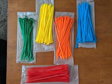 Tiewraps 37 cm in vele kleuren (geel/rood/blauw/oranje/geel) beschikbaar voor biedingen