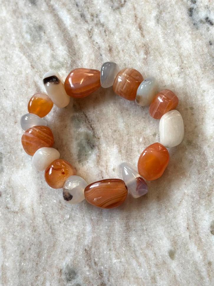 Agaat armband, Sieraden, Tassen en Uiterlijk, Edelstenen, Zo goed als nieuw, Ophalen of Verzenden