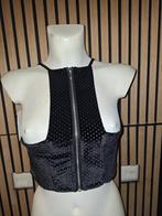 Zwart nieuw sexy topje met zilveren glitters maat M, Kleding | Dames, Tops, Verzenden, Nieuw, Zwart, Zonder mouw