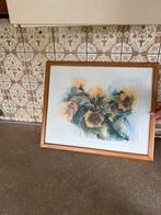 Zonnebloemen Aquarel Schilderij, Antiek en Kunst, Ophalen