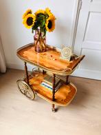 Vintage serveerwagen Hollywood Regency stijl. Italiaans., Zo goed als nieuw, Vintage barok hollywood regency, 75 cm of meer, Rechthoekig