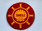 Vintage Shell Emaille Reclamebord, Ophalen of Verzenden